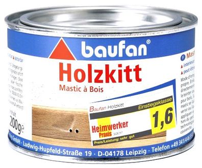 200g Baufan Holzkitt lösungsmittelfrei naturfarben