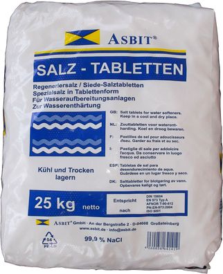 25kg ASBIT Salztabletten für Wasserenthärtung