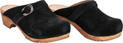 Sanita Damen Offener Clog Wood-Hedi Open Black