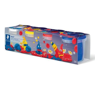 8134 01 Spielknete Noris Club - 4 farbig sortiert, Basisfarben