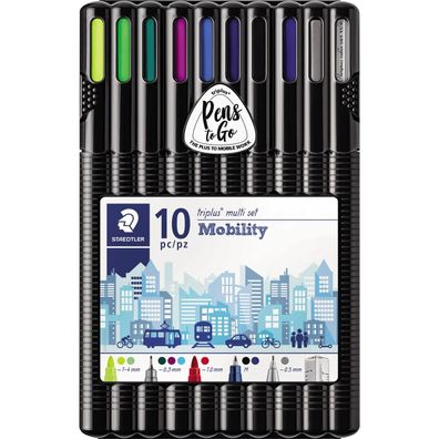 Staedtler 34 SB10MS Staedtler Schreibset triplus multi set Mobility, 10-teilig