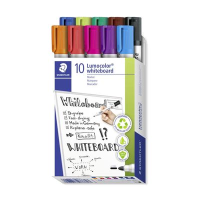 Staedtler 351 B10 10er Whiteboard-Marker farbsortiert 2,0 mm