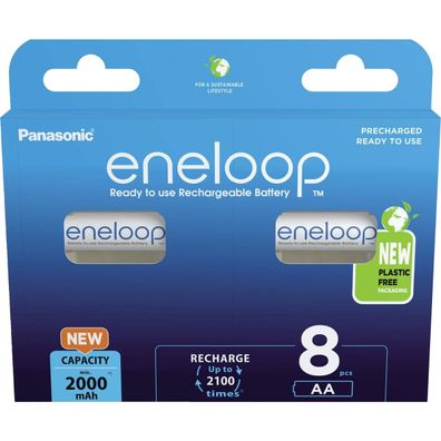 Eneloop BK-3MCDE/8BE 1x8 Panasonic Eneloop Mignon AA 2000mAh Ni-MH BK-3MCDE/8BE