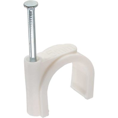 InLine® 44021B Kabelschelle 10mm rund, weiß, 100 Stück