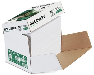 Discovery 834270A75S Kopierpapier Discovery - A4, holzfrei, 75 g/qm, weiß, 2500 Blatt