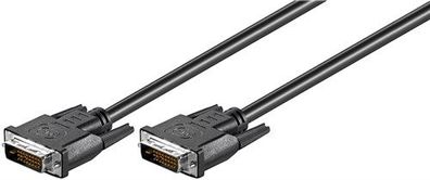 20X Goobay 68083 DVI-D Full HD Kabel Dual Link, Nickel, 3 m, Schwarz - DVI-D-Steck