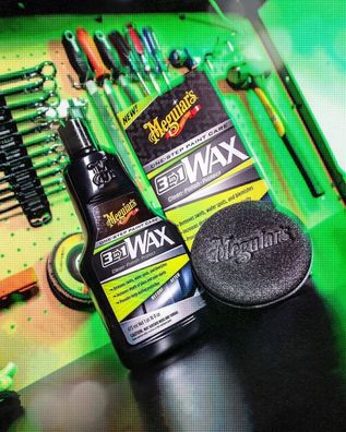 Meguiars 3in1 Wax inkl. Foam Pad - Reiniger Politur und Wachs in Einem