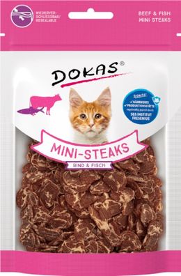 DOKAS - Mini-Steaks Rind & Fisch 1er Pack (1 x 25g)