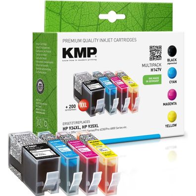 KMP 1743,0050 KMP H147V Multipack BK/C/M/Y kompatibel mit HP 934/935 XL