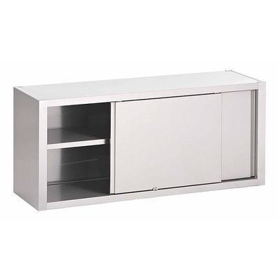 Wandschrank aus Edelstahl AISI 304 mit Schiebetüren 1400(L)x400(T)x660(H)mm