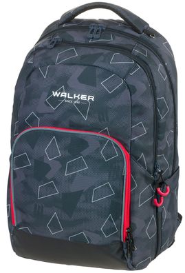 walker 42128-376 Schulrucksack Wizzard College 2.0 - grey polygon