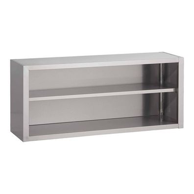 Offener Wandschrank aus Edelstahl AISI 304, 1400(L)x400(T)x660(H)mm