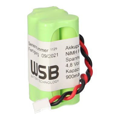 Notleuchten Akku 4,8V 900mAh F2x2 JST XHP-2 Stecker