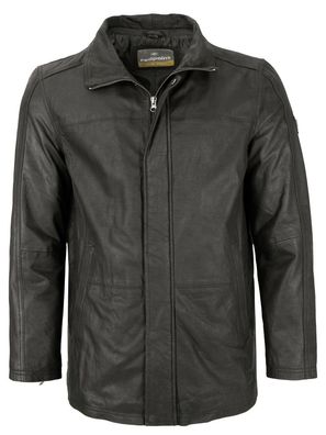 Redpoint - Herren Lederjacke Longjacke Ziegenleder schwarz