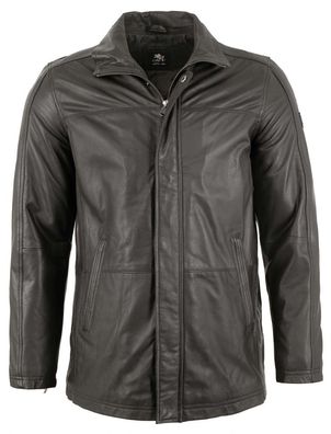 OTTO KERN - Herren Lederjacke Longjacke Lammnappa schwarz