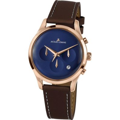 Jacques Lemans - 1-2067G - Armbanduhr - Damen - Quarz - Retro Classic