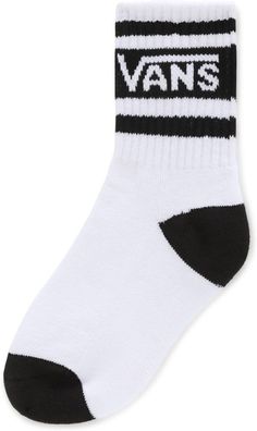 Vans Jungen Kids Fashion Socken Vans Drop V Crew Kids (2-4Yrs, 1Pk) White-Black