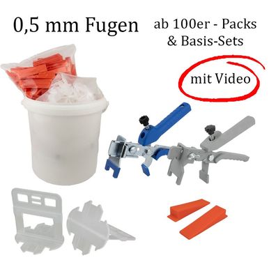 Nivelliersystem 0,5 mm Fugenbreite! Für eine Fliesenstärke von 3-12mm geeignet!