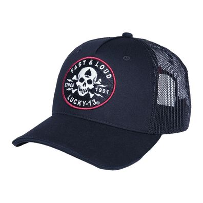 Lucky 13 Cap Trucker Cap Fast and Loud Black