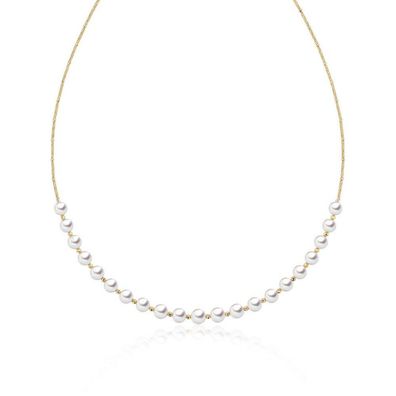 Luna-Pearls - 216.0913 - Collier - Damen - 750 Gelbgold - Akoya-Zuchtperle 5-5.5mm