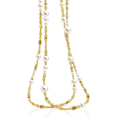 Luna-Pearls - 216.0768 - Collier - Damen - 750 Gelbgold