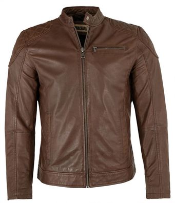 Punchball - Herren Lederjacke Lammnappa tobacco braun