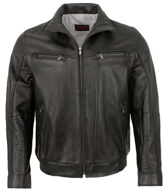 MADDOX - Herren Lederjacke Blouson Lammnappa schwarz