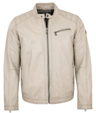 Jack Hanter- Herren Lederjacke Lammnappa off white