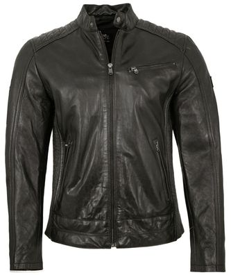 OTTO KERN - Herren Lederjacke Bikerjacke Lammnappa schwarz