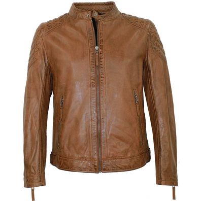 Gipsy - Herren Lederjacke Lammnappa cognac Pflanzlich gegerbt