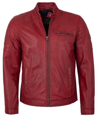 Redpoint - Herren Lederjacke Lammnappa rot