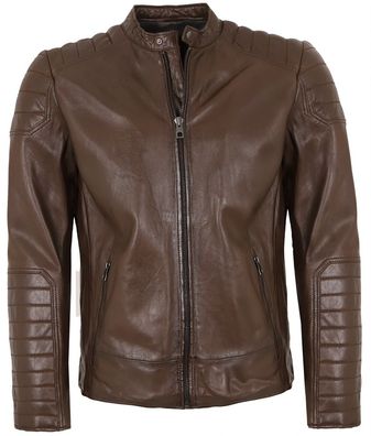 Hi-Buxter - Herren Lederjacke Biker Lammnappa braun