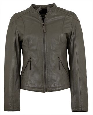 Jilani - Damen Lederjacke Lammnappa dark grey