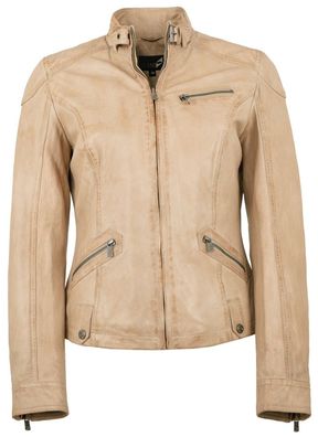 Jilani - Damen Lederjacke Lammnappa beige