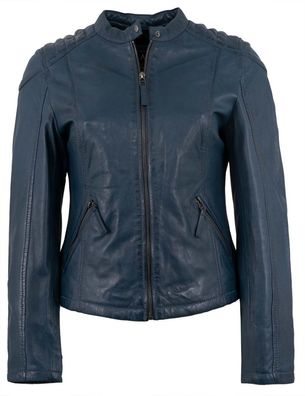 Jilani - Damen Lederjacke Lammnappa blau