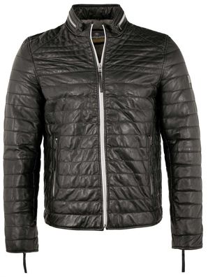 Redpoint - Herren Lederjacke Steppjacke Lammnappa schwarz