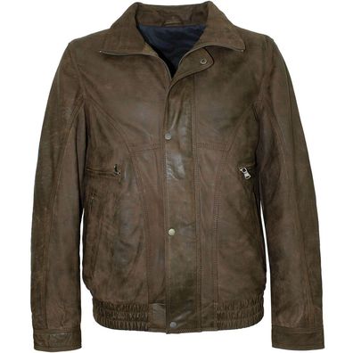 MADDOX - Herren Lederjacke Blouson Lammnappa braun antik