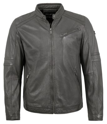 Jilani - Herren Lederjacke Lammnappa grau