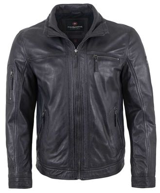 Redpoint - Herren Lederjacke Neuseeländisches Lammnappa navy/anthra