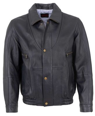 MADDOX - Herren Lederjacke Blouson Lammnappa marine