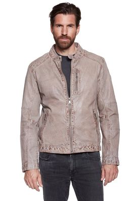 Jack Hanter - Herren Lederjacke Lammnappa beige / sand