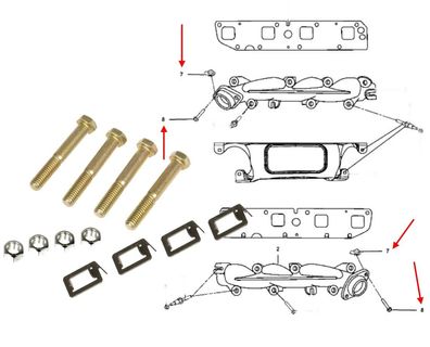 Hosenrohrschrauben Set 5,7L Bj:09-24 (beide Seite) (Gen.4)