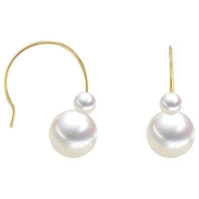 Luna-Pearls - 311.2100 - Ohrhaken - Damen - 18K Gelbgold