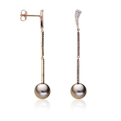 Luna-Pearls - 313.0618 - Ohrhänger - Damen - 18K Rot- und Weißgold