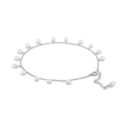 Luna-Pearls - 350.0001 - Fußkette - Damen - 925er Silber - rhodiniert