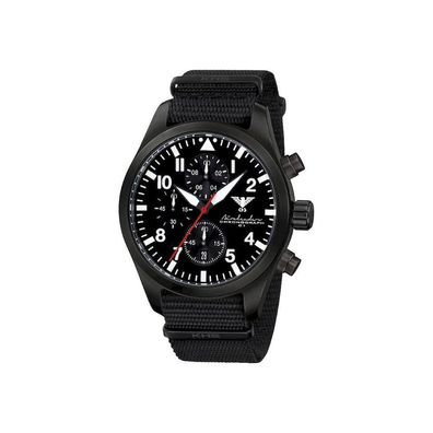 KHS - Armbanduhr - Herren - Airleader Black Steel Chrono - KHS. AIRBSC. NB