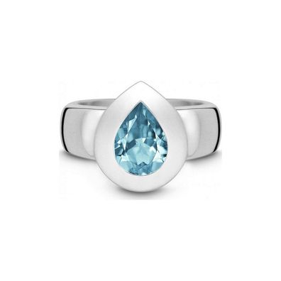 QUINN - Ring - Damen - Silber 925 - Edelstein - Blautopas - Weite 56 - 21004658