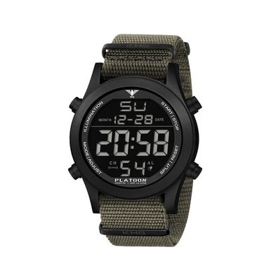 KHS - KHS. PLABSD. NSGO - Armbanduhr - Platoon Black Steel Digital - Herren