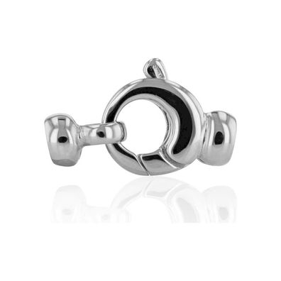 Luna-Pearls - HS1425 - Karabiner Schließe - 925 Silber rhodiniert - 10mm