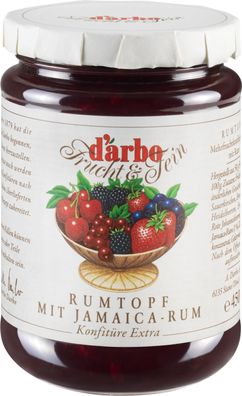 Food-United DARBO Konfitüre Extra Naturrein Rumtopf-Jamaica-Rum-Konfitüre 2x 450g